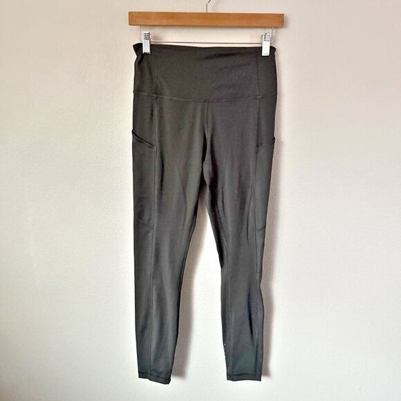 CRZ YOGA | Pocket Leggings Charcoal Gray Ankle High Waist 27" Inseam | Small - Picture 2 of 6